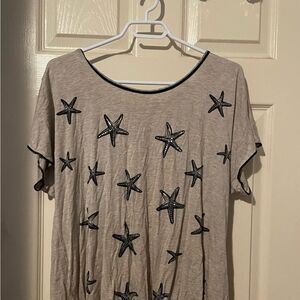 NWOT Bling Starfish T-shirt (Tan)